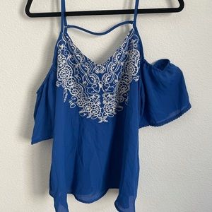 Strappy off the shoulder top